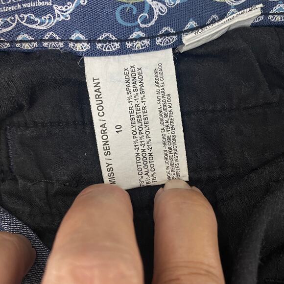 Bandolino Comfort Stretch Waistband Capri Cropped Denim Pants Jeans Women Sz 10 - Picture 7 of 11